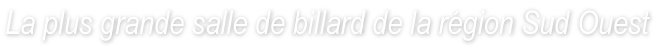 La plus grande salle de billard de la rgion Sud Ouest
